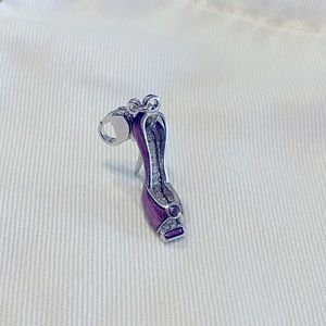 Swarovski Purple High Heel Shoe Charm